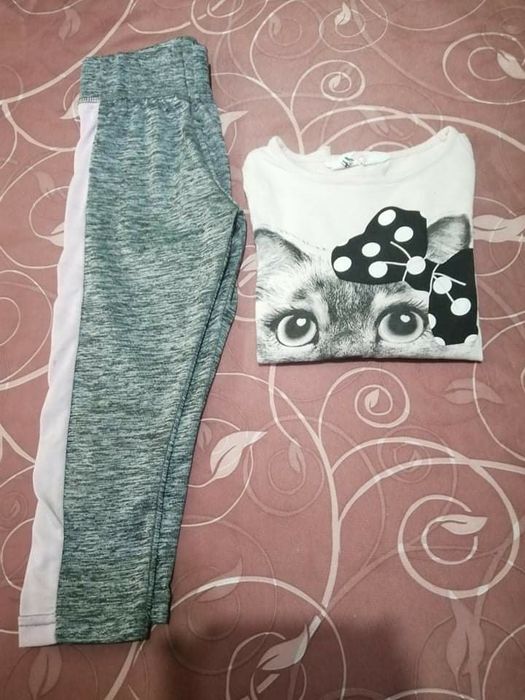 Camisola e calças para menina dos 2 aos 3 anos