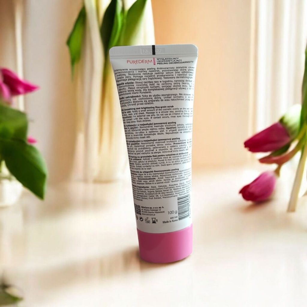 Koreański peeling drobnoziarnisty wygładzający i rozświetlający 100 g