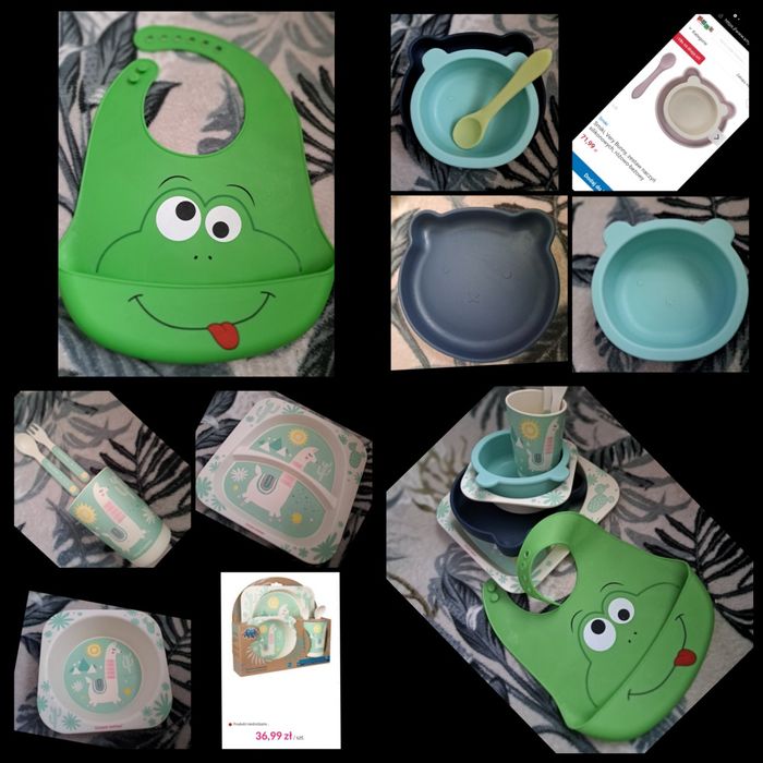 Mega zestaw do nauki jedzenia dla chłopca canpol smiki