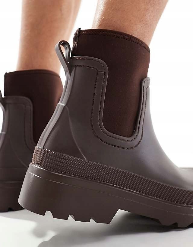 Asos Design 40,5 Kalosze Brązowe Niskie H17719