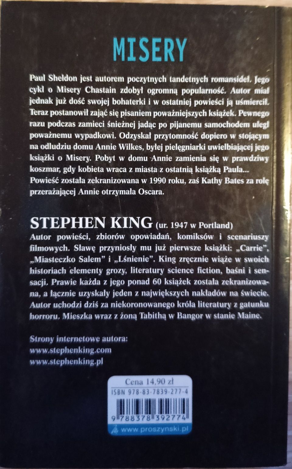 Misery " Stephen King