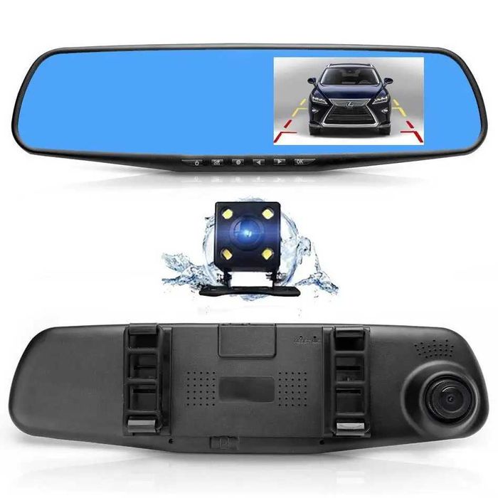 Видеорегистратор-зеркало Vehicle Blackbox DVR 2 камеры Full HD