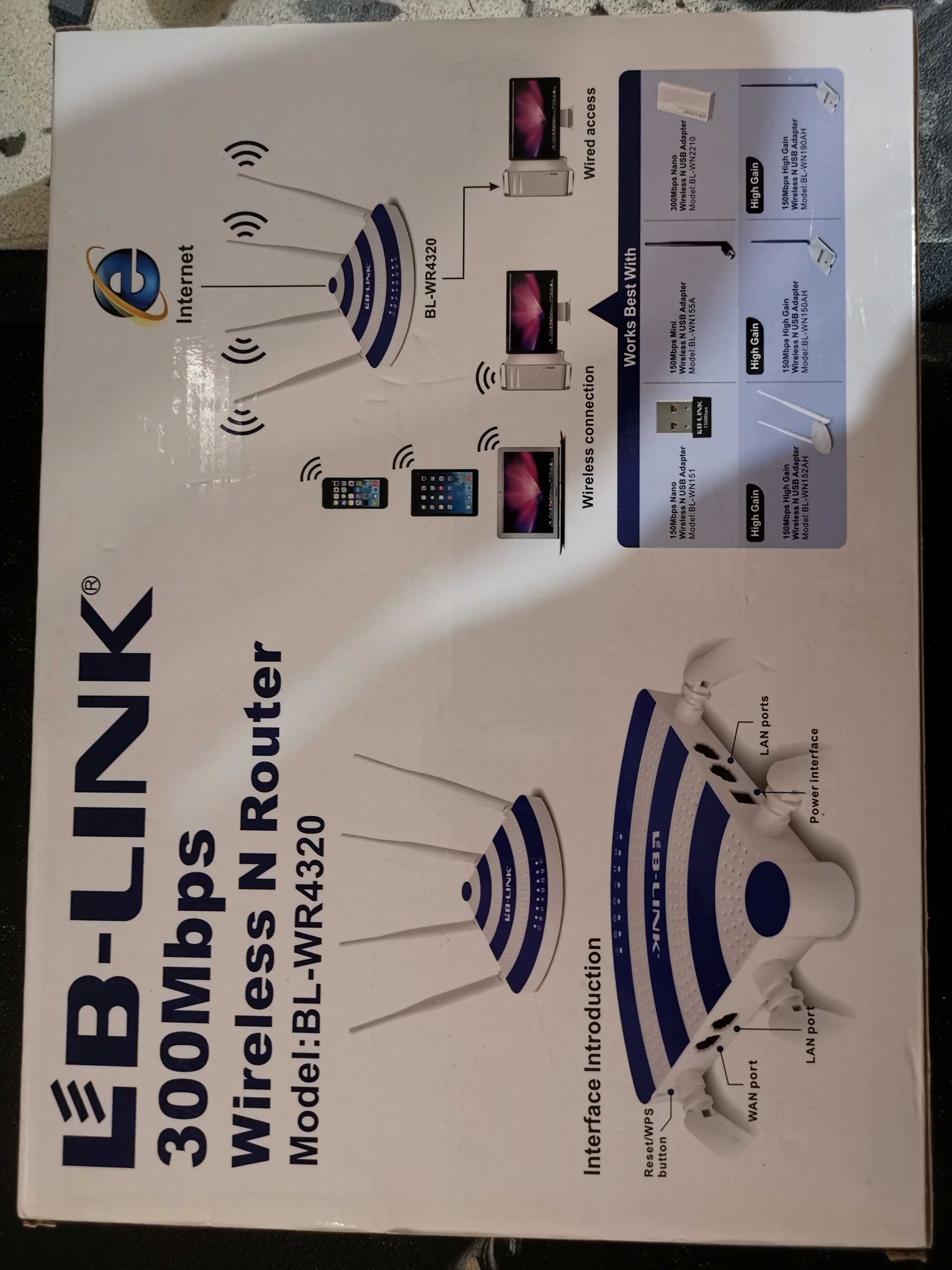 Router Wireless 300mbps 4xlan Lb-Link