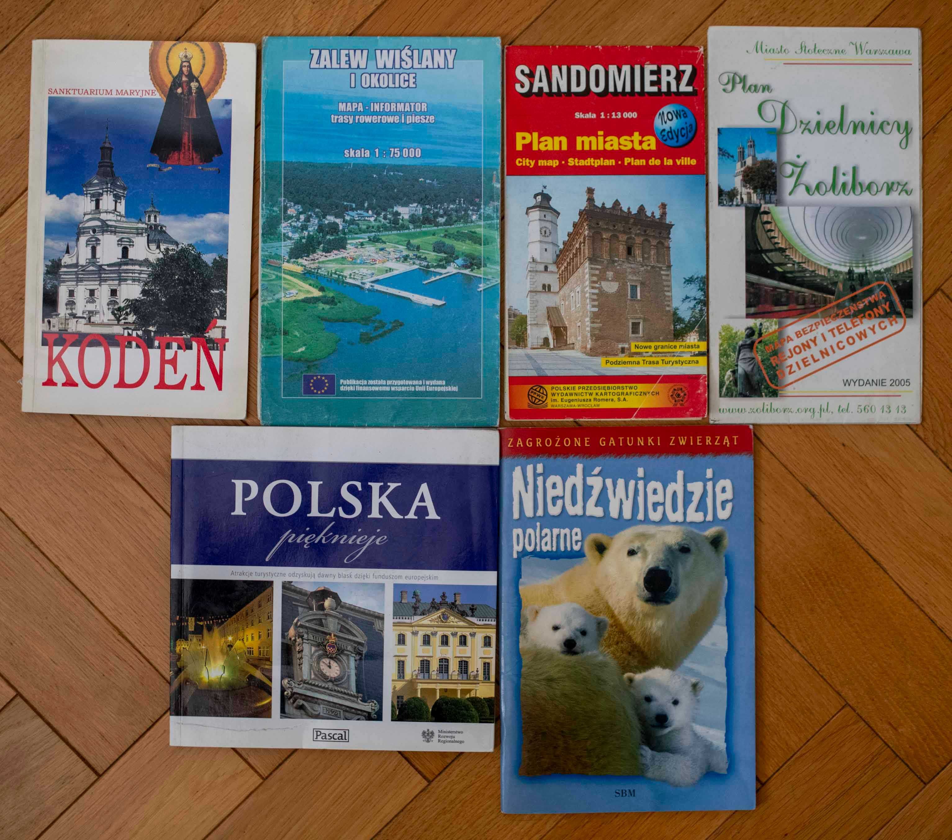Kolekcja Książek 51 Atlasy Mapy Przewodniki Plany Podróże Albumy