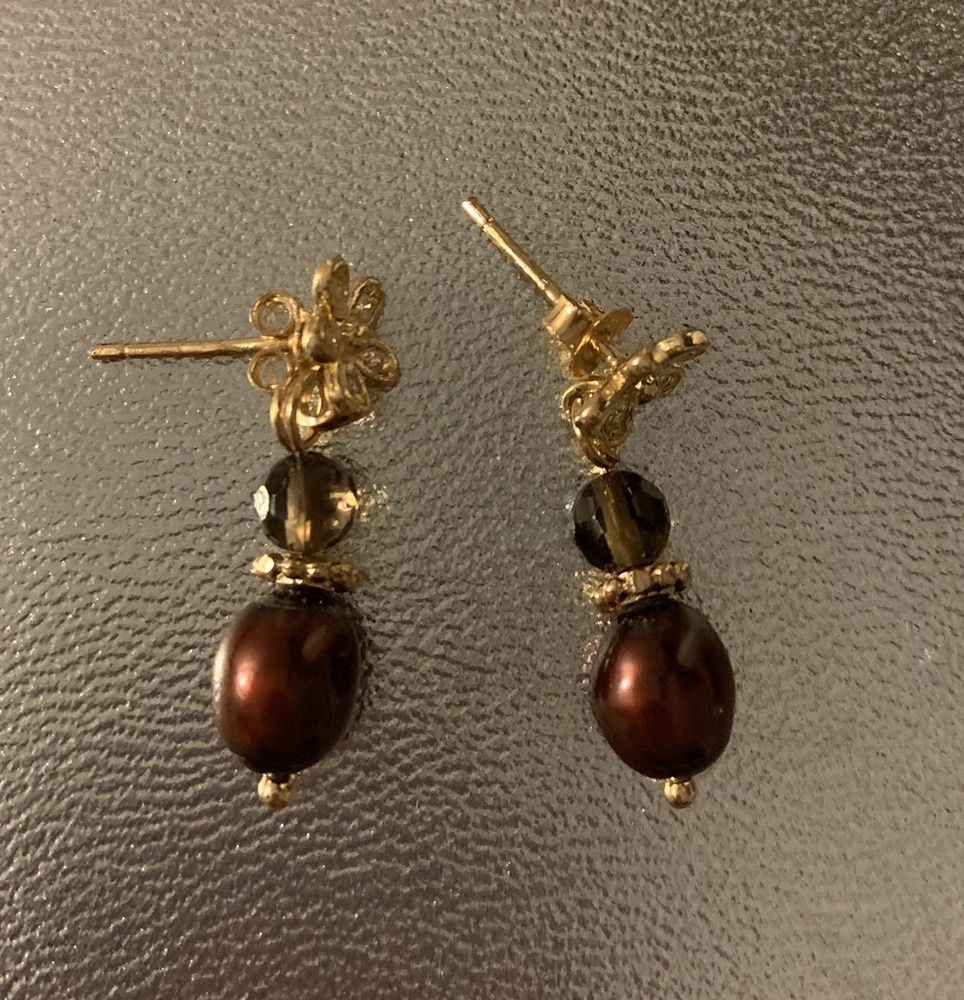 Srebrne kolczyki z perłą i cyrkoniami