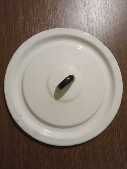 Кришка від каструлі емальована