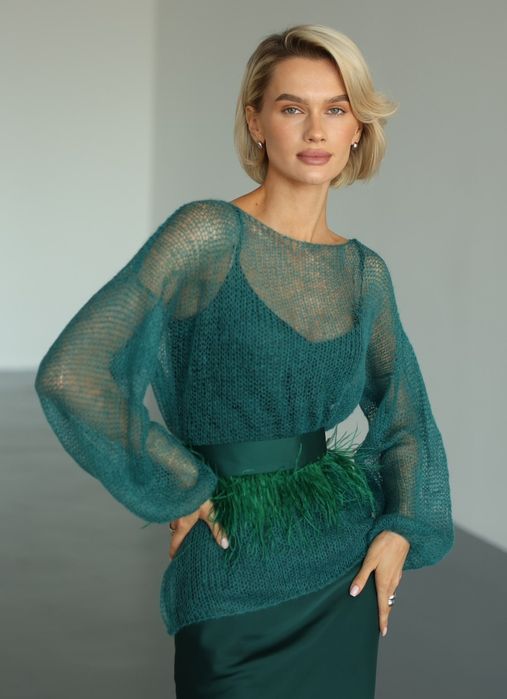 Паутинка (свитер,платье, палантин)