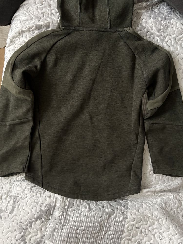 Bluzka z kapturem dres Puma khaki chłopięce