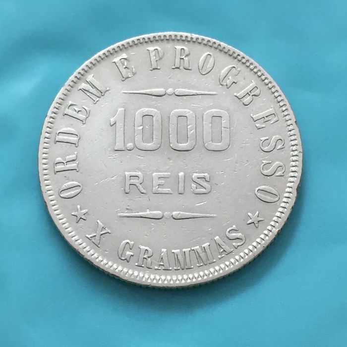 Brasil 1000 Réis 1908 - prata