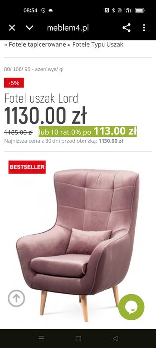 Piękny fotel uszak salon sypialnia dzieci stan bardzo dobry czys