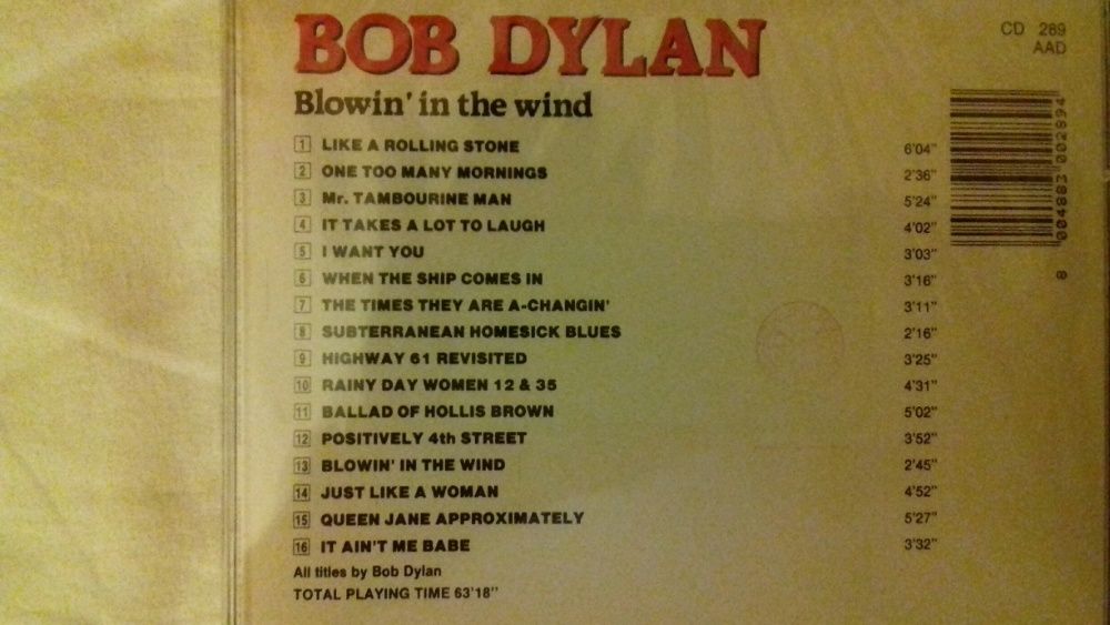 Bob Dylan - Blowin' in the wind CD