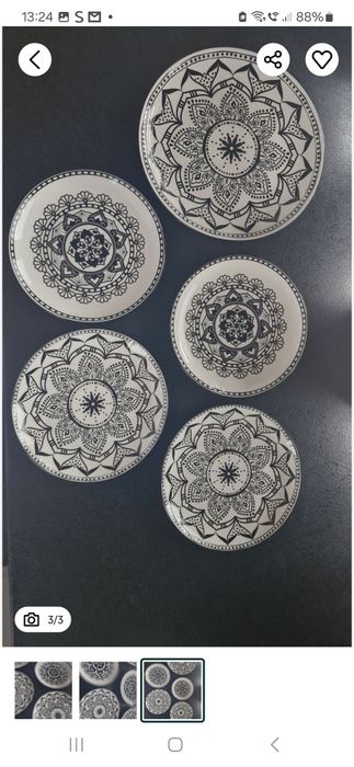 4 geometryczne talerze