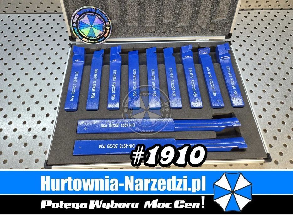 Noże tokarskie 20x20mm 11 sztuk zestaw noży tokarskich 20mm