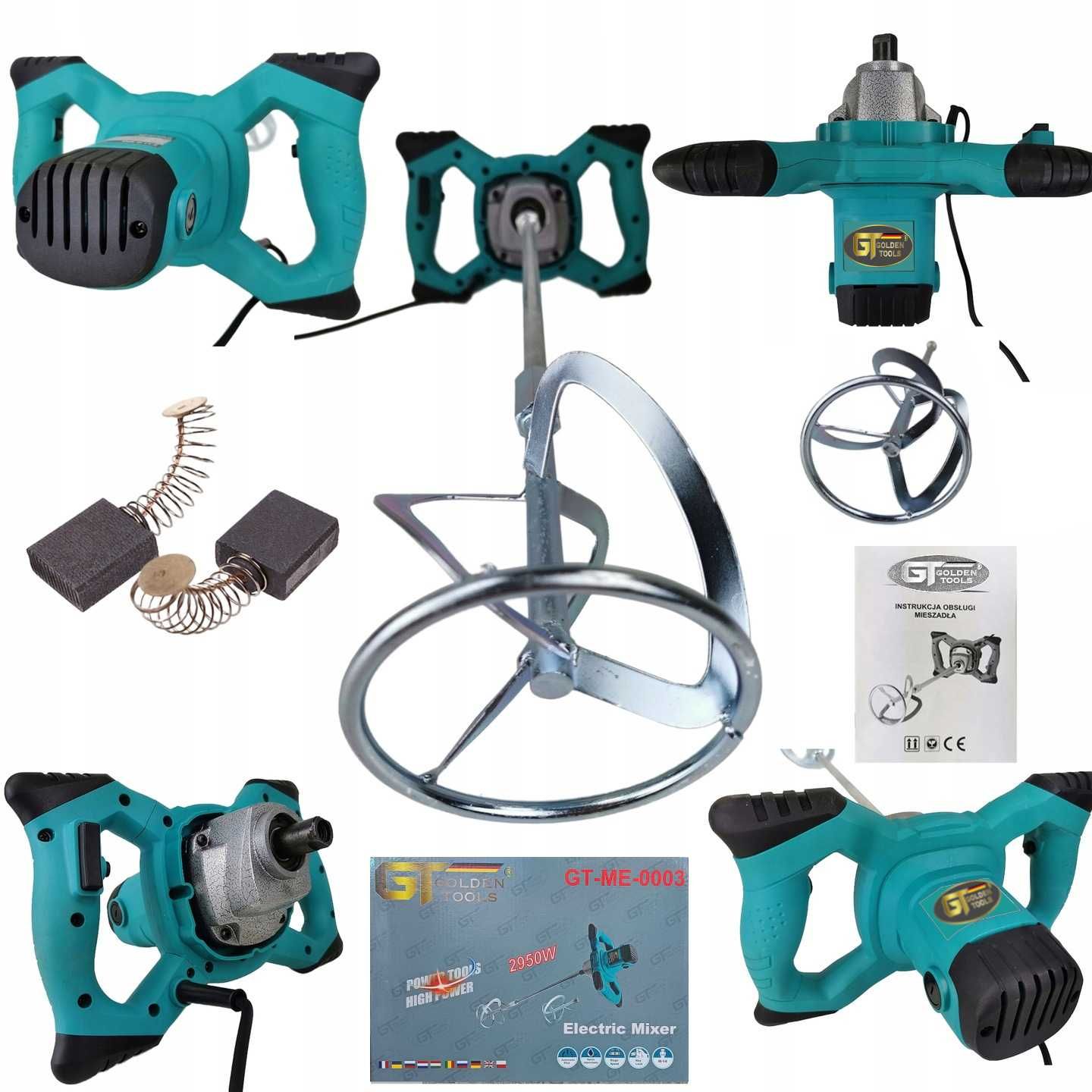 Mieszadło Elektryczne Mieszalnik Mixer Do Zapraw Kleju Farb 2950W