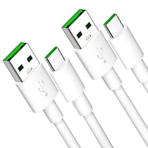 Kabel do ładowania SUPVOOC 6A USB typu C 2 sztuki, 1 m.