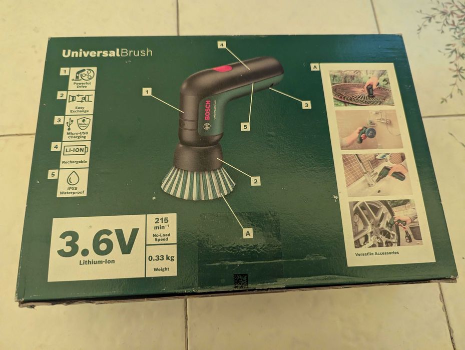 Escova de limpeza elétrica sem fios 3.6 V Bosch