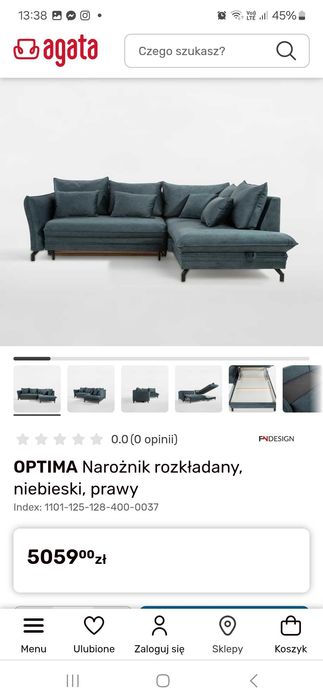 Narożnik z funkcją spania