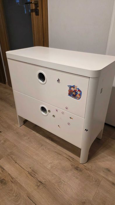 Komoda dziecięca biała IKEA do kompletu z szafą