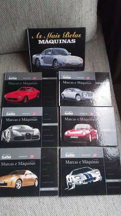 Colecção de 6 + 1 livros sobre automóveis (edição da Turbo)