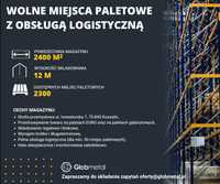 Wynajem miejsc paletowych -Magazyn, obsługa logistyczna, składowanie