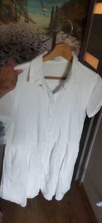 Zwiewna sukienka letnia koszulowa CROPP S 36