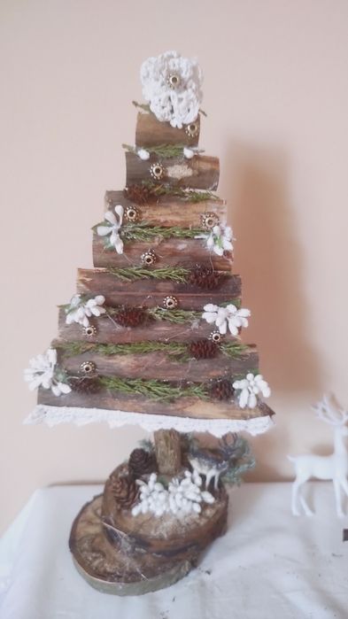 Ręcznie wykonana choinka Świąteczna.