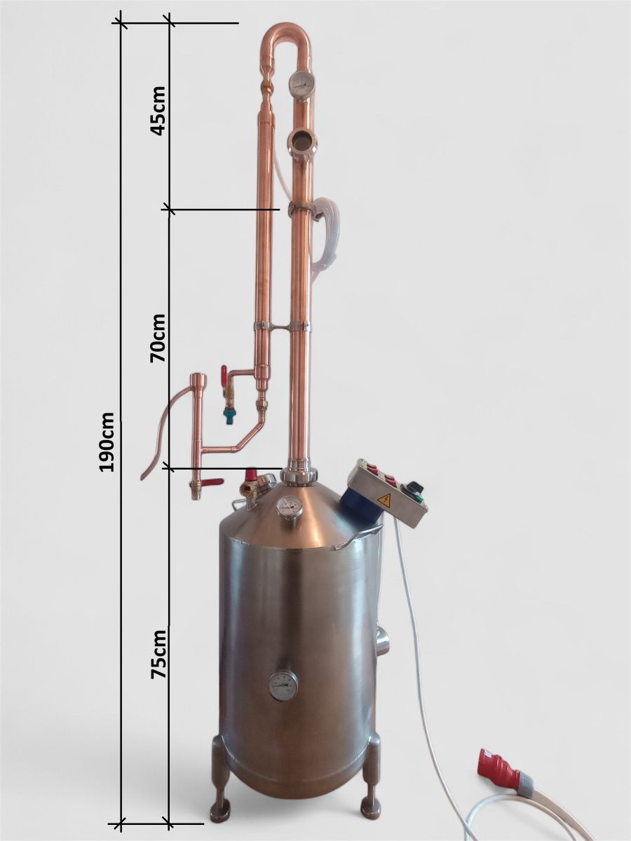 Destylator bimbrownica do domowych alkocholi. Miedziany Pot-Still.