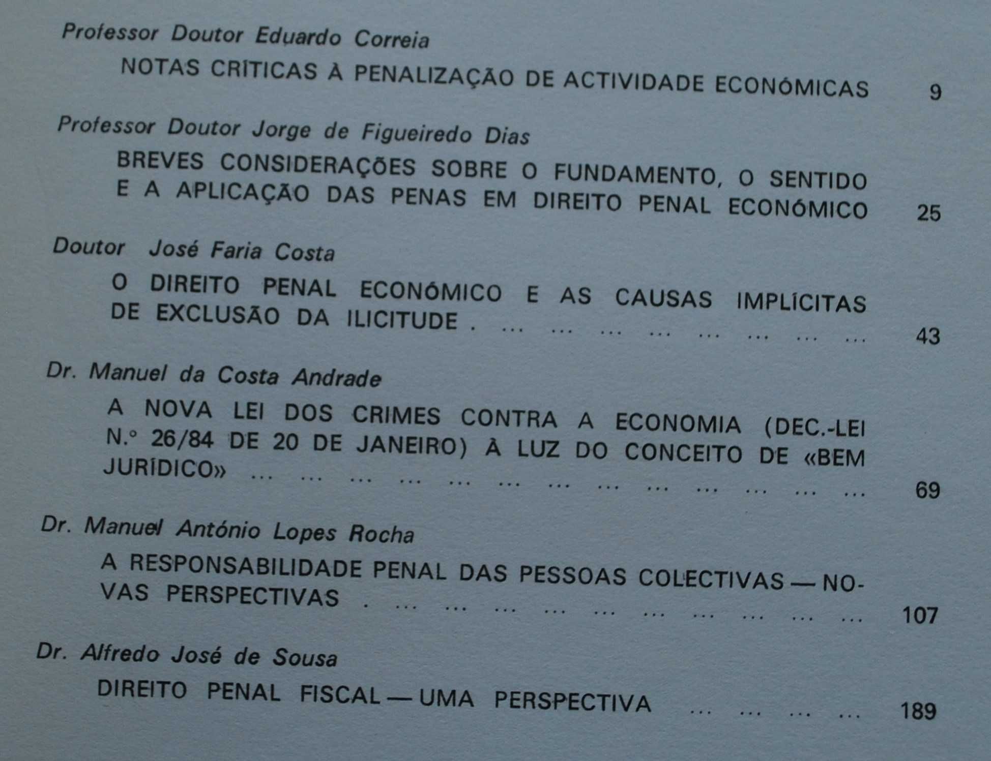 Ciclo de Estudos de Direito Penal Económico