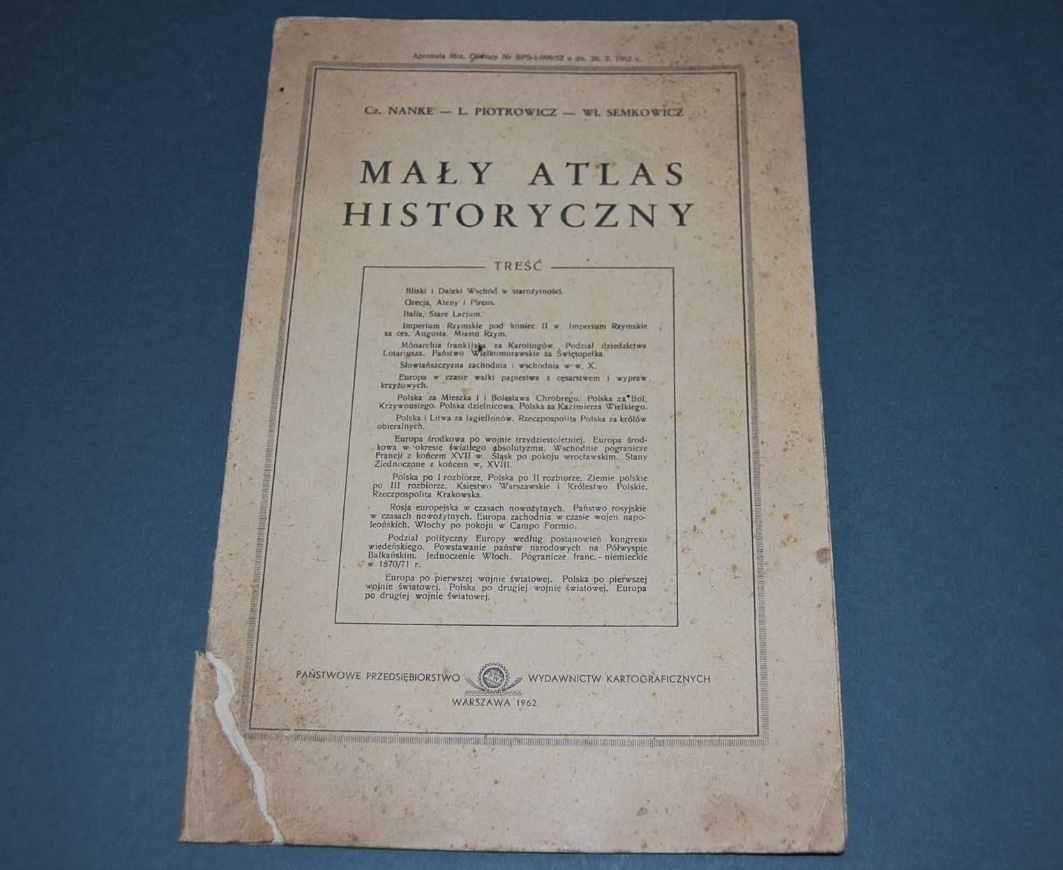 Mały Atlas Historyczny Wyd 1962r Starocia