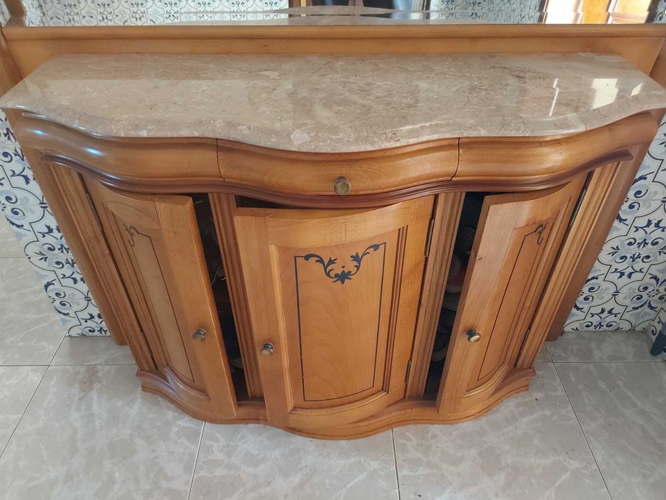 Espelho De Entrada - sapateira  c/pedra de mármore