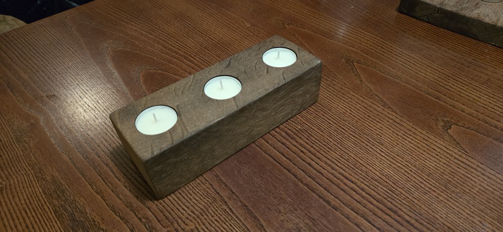 Świeczniki z drewna