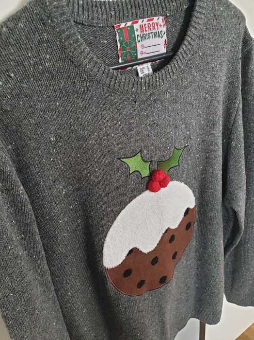 Sweterek, zimowy, świąteczny, 100% akryl, Cedar Wood State, rozmiar XL