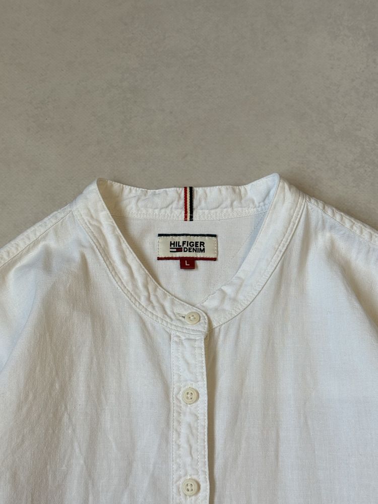 Удлиненная рубашка Tommy Hilfiger белая женская (оригинал)
