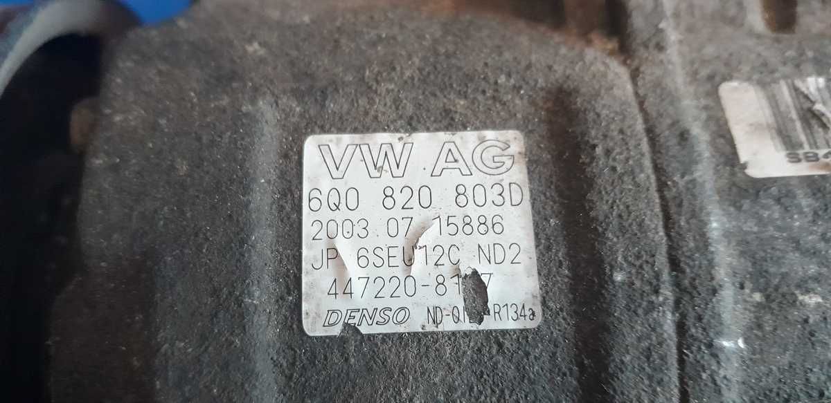 Sprężarka kompresor klimatyzacji 6Q0'820803D Vw Skoda