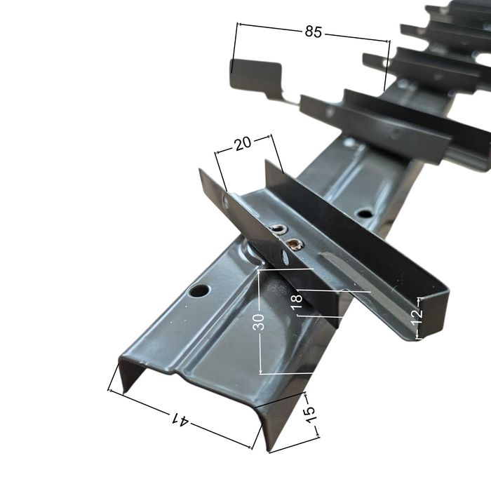 System prowadzący żaluzji- stalowy tzw.Schutters