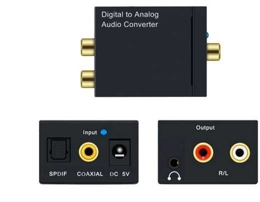 ЦАП Конвертер  оптический spdif звук в аналог декодер +3.5mm JAC