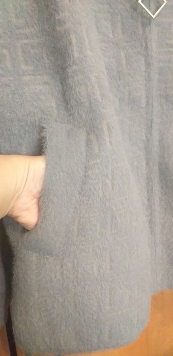 Kurtka płaszcz alpaka wzór versace szara nowa M 38 L 40 XL 42 XXL 44