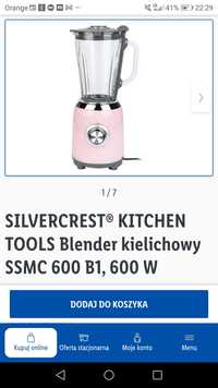 Blender kielichowy Silvercrest Różowy  600w 1.75l jak nowy