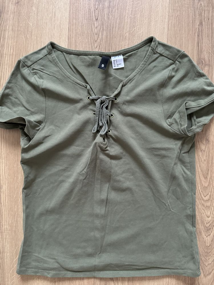 Bluzka w kolorze khaki H&M