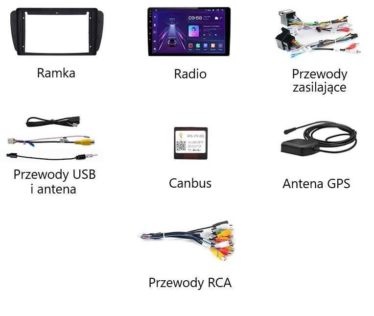 Radio 2din Android Seat IBIZA 2GB Nawigacja, Bluetooth, DSP, Raty