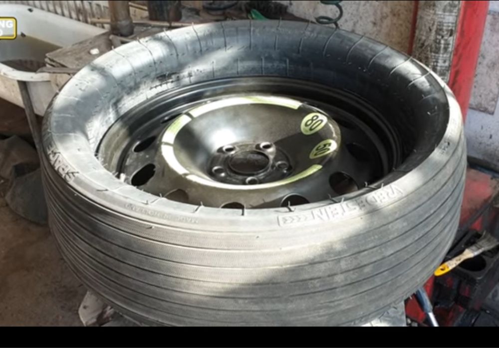 Roda pneu jante suplente enchimento r18 poupanca espaco Mercedes 5x112