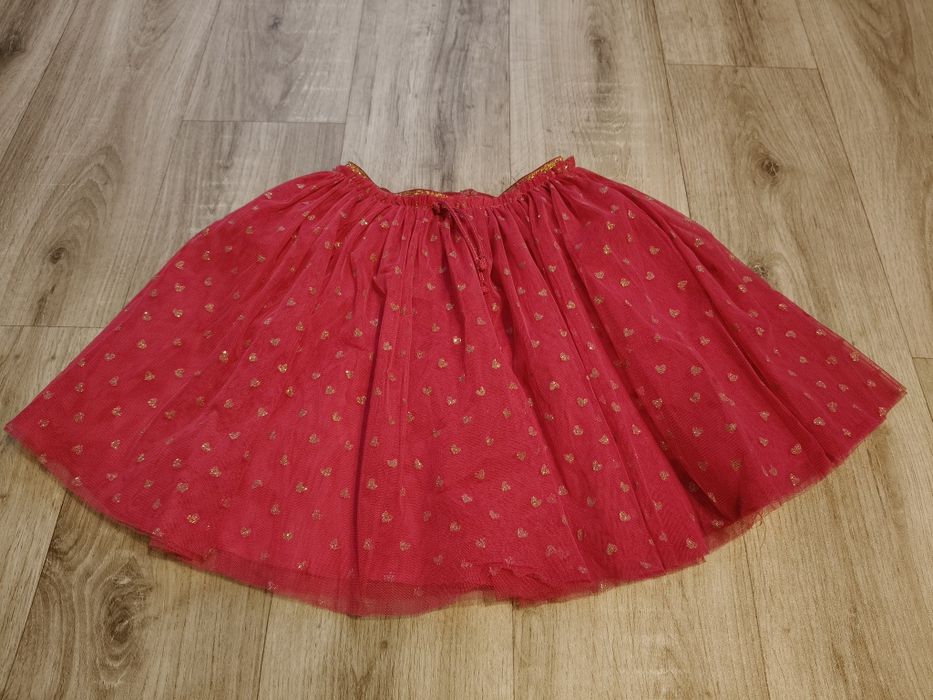 Czerwona spódniczka świąteczna tiulowa 128