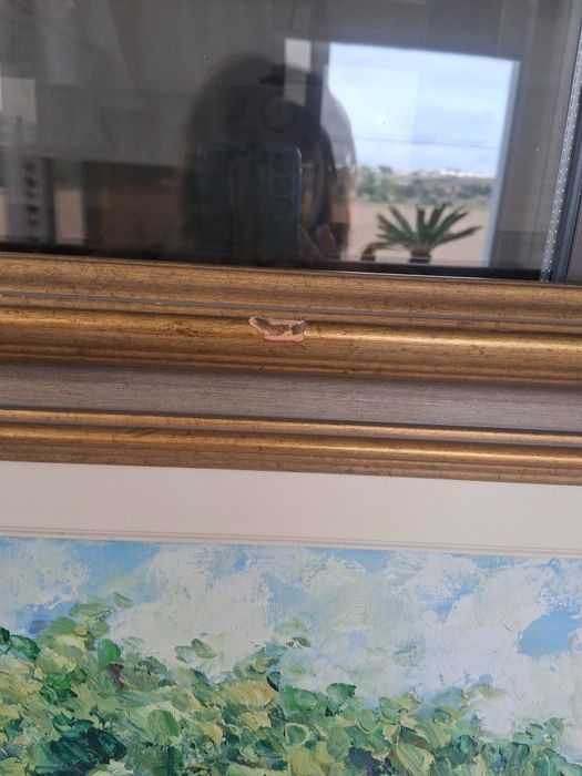 Quadro a oleo sobre tela  assinado Manuel Gregório Pereira