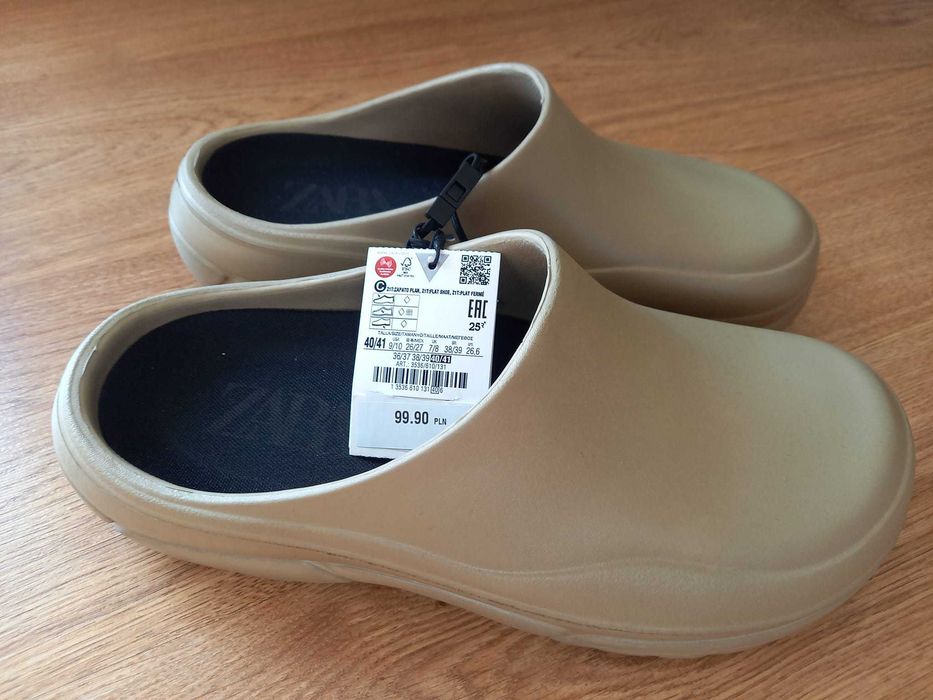 Zara Chodaki Lekkie klapki w stylu sportowym UNISEKS - 40/41
