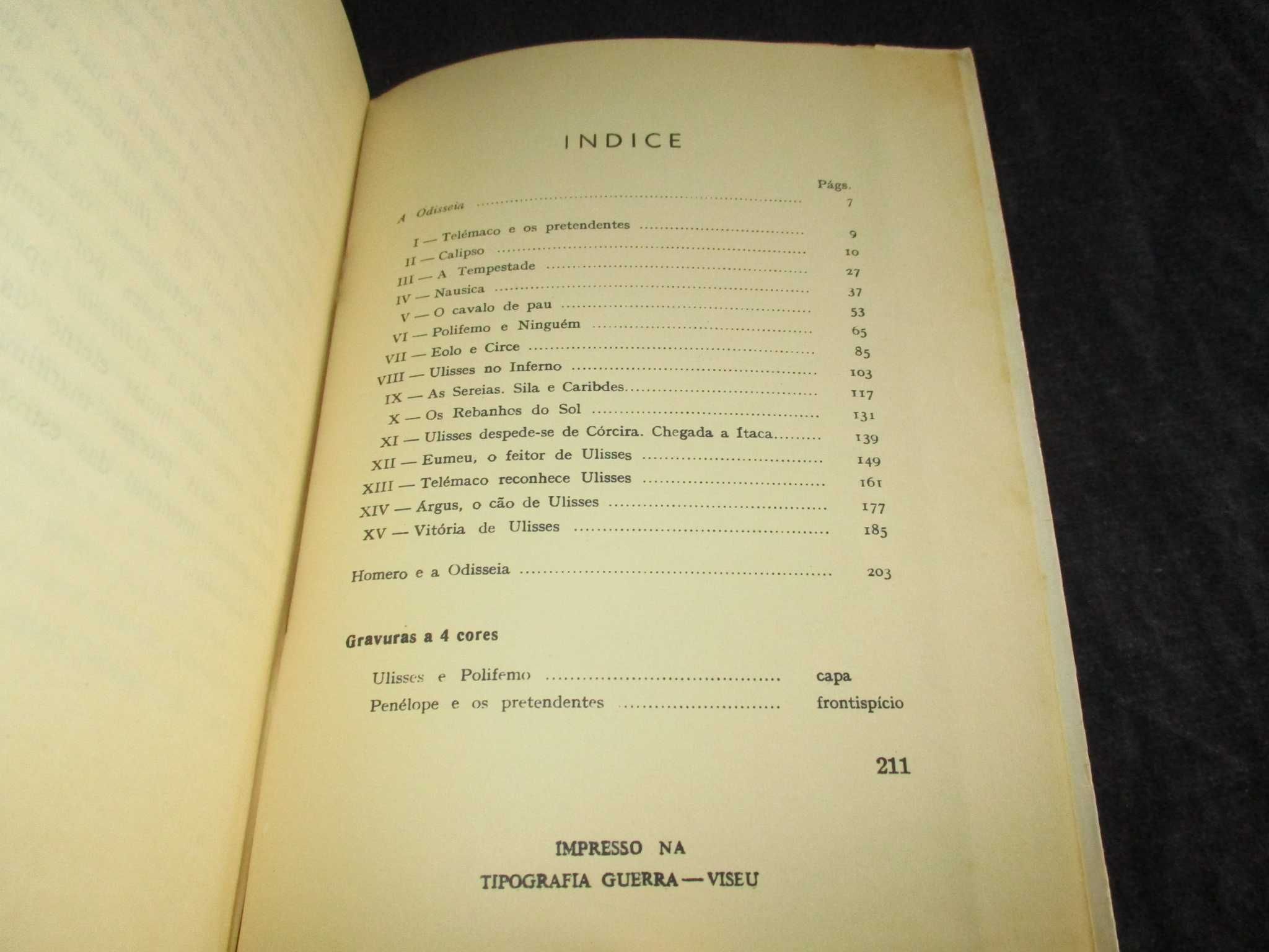 Livro A Odisseia de Homero prosa João de Barros Sá da Costa