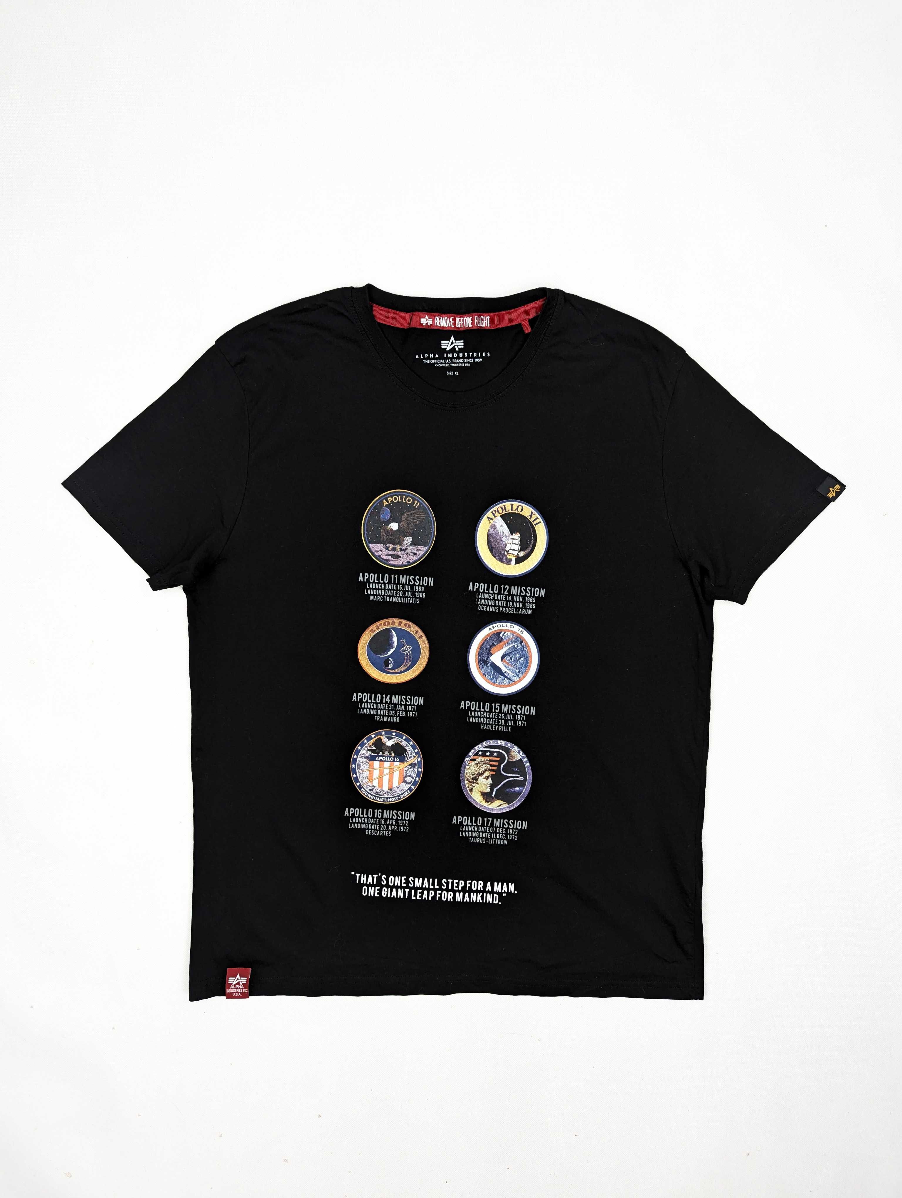 T-shirt męski okrągły dekolt Alpha Industries rozmiar XL