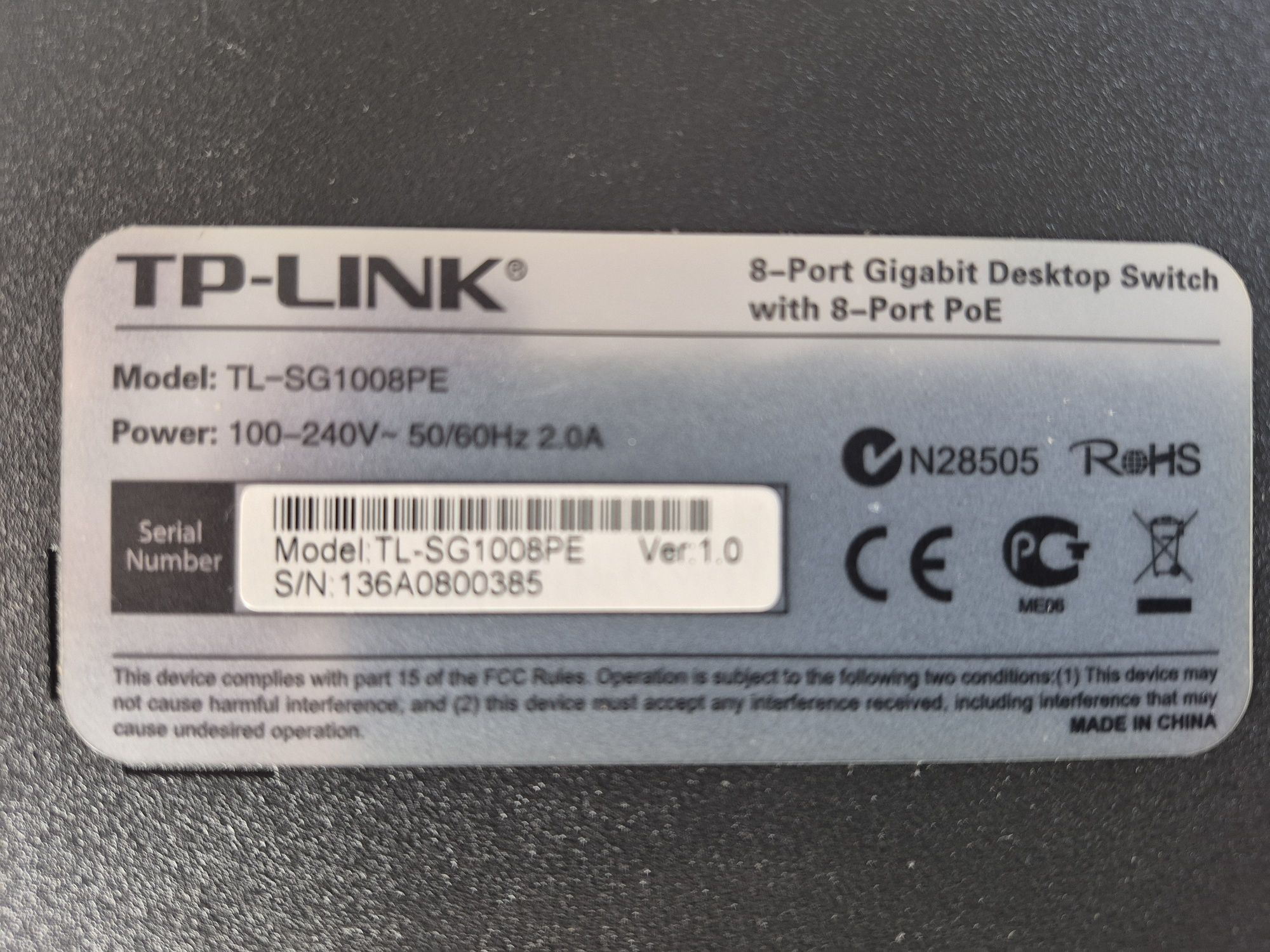 Swich tp-link TL-SG1008PE
