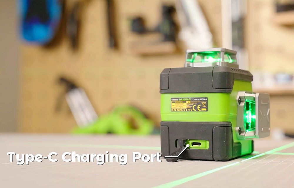 Huepar 3D YO3CG 12 лінійний лазерний рівень