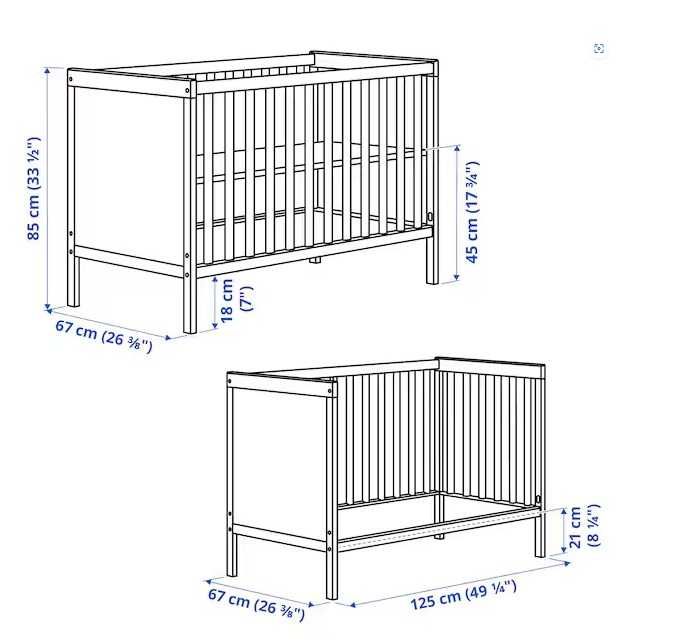 Berço/cama Sundivik + colchão Ikea