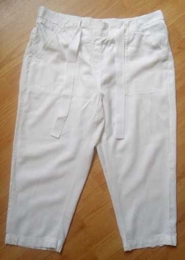 spodnie lniane L stan + bdb